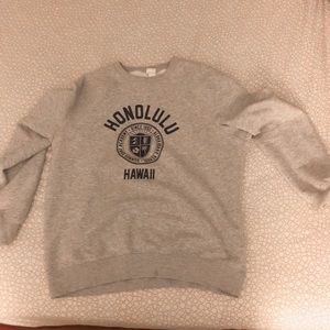 H&M Grey Crewneck Sweatshirt “Honolulu”